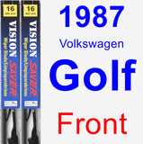 Front Wiper Blade Pack for 1987 Volkswagen Golf - Vision Saver