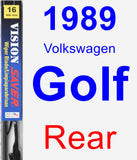 Rear Wiper Blade for 1989 Volkswagen Golf - Vision Saver