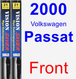 Front Wiper Blade Pack for 2000 Volkswagen Passat - Vision Saver