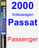 Passenger Wiper Blade for 2000 Volkswagen Passat - Vision Saver