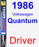 Driver Wiper Blade for 1986 Volkswagen Quantum - Vision Saver