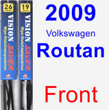 Front Wiper Blade Pack for 2009 Volkswagen Routan - Vision Saver