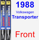 Front Wiper Blade Pack for 1988 Volkswagen Transporter - Vision Saver