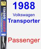 Passenger Wiper Blade for 1988 Volkswagen Transporter - Vision Saver