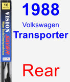 Rear Wiper Blade for 1988 Volkswagen Transporter - Vision Saver