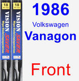 Front Wiper Blade Pack for 1986 Volkswagen Vanagon - Vision Saver