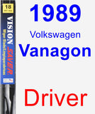 Driver Wiper Blade for 1989 Volkswagen Vanagon - Vision Saver