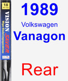 Rear Wiper Blade for 1989 Volkswagen Vanagon - Vision Saver