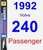 Passenger Wiper Blade for 1992 Volvo 240 - Vision Saver