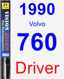 Driver Wiper Blade for 1990 Volvo 760 - Vision Saver