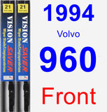 Front Wiper Blade Pack for 1994 Volvo 960 - Vision Saver