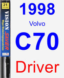 Driver Wiper Blade for 1998 Volvo C70 - Vision Saver