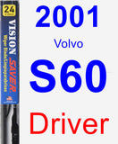 Driver Wiper Blade for 2001 Volvo S60 - Vision Saver