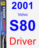 Driver Wiper Blade for 2001 Volvo S80 - Vision Saver