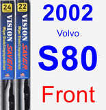 Front Wiper Blade Pack for 2002 Volvo S80 - Vision Saver