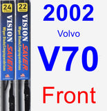 Front Wiper Blade Pack for 2002 Volvo V70 - Vision Saver