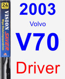 Driver Wiper Blade for 2003 Volvo V70 - Vision Saver