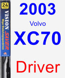 Driver Wiper Blade for 2003 Volvo XC70 - Vision Saver