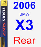 Rear Wiper Blade for 2006 BMW X3 - Rear