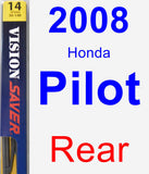 Rear Wiper Blade for 2008 Honda Pilot - Rear