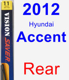 Rear Wiper Blade for 2012 Hyundai Accent - Rear