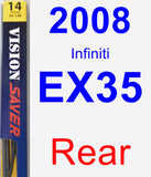 Rear Wiper Blade for 2008 Infiniti EX35 - Rear