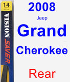 Rear Wiper Blade for 2008 Jeep Grand Cherokee - Rear