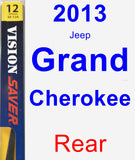 Rear Wiper Blade for 2013 Jeep Grand Cherokee - Rear