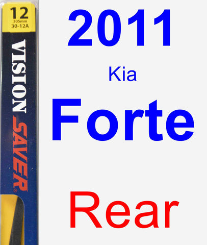 Rear Wiper Blade for 2011 Kia Forte - Rear