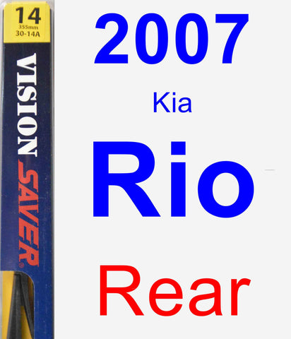 Rear Wiper Blade for 2007 Kia Rio - Rear