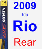 Rear Wiper Blade for 2009 Kia Rio - Rear