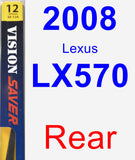 Rear Wiper Blade for 2008 Lexus LX570 - Rear