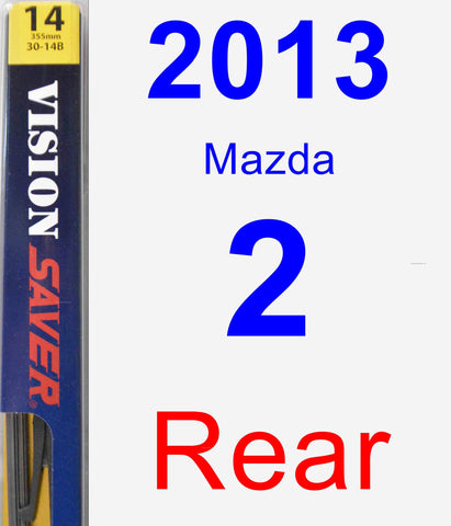 Rear Wiper Blade for 2013 Mazda 2 - Rear