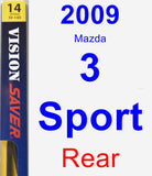 Rear Wiper Blade for 2009 Mazda 3 Sport - Rear