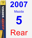 Rear Wiper Blade for 2007 Mazda 5 - Rear