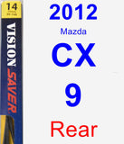 Rear Wiper Blade for 2012 Mazda CX-9 - Rear