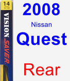 Rear Wiper Blade for 2008 Nissan Quest - Rear