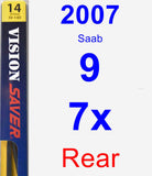 Rear Wiper Blade for 2007 Saab 9-7x - Rear