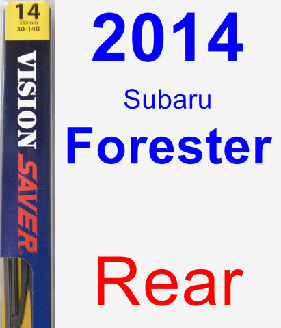 Rear Wiper Blade for 2014 Subaru Forester - Rear