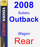 Rear Wiper Blade for 2008 Subaru Outback - Rear