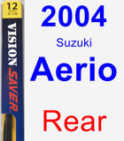 Rear Wiper Blade for 2004 Suzuki Aerio - Rear