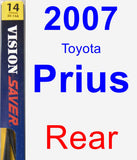 Rear Wiper Blade for 2007 Toyota Prius - Rear