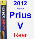 Rear Wiper Blade for 2012 Toyota Prius V - Rear