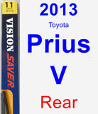 Rear Wiper Blade for 2013 Toyota Prius V - Rear