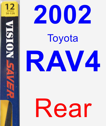 Rear Wiper Blade for 2002 Toyota RAV4 - Rear