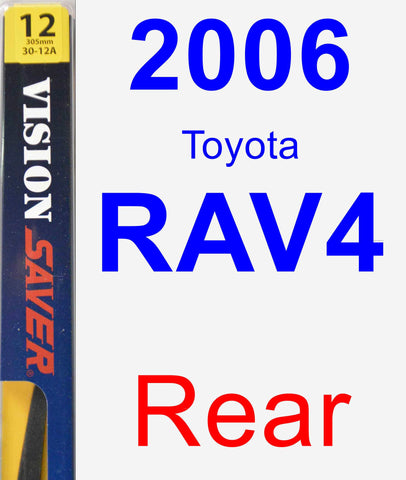 Rear Wiper Blade for 2006 Toyota RAV4 - Rear