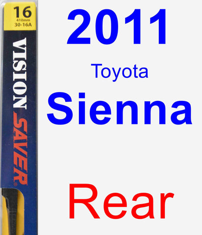 Rear Wiper Blade for 2011 Toyota Sienna - Rear