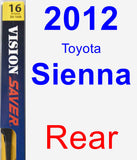 Rear Wiper Blade for 2012 Toyota Sienna - Rear