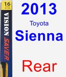 Rear Wiper Blade for 2013 Toyota Sienna - Rear