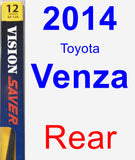 Rear Wiper Blade for 2014 Toyota Venza - Rear